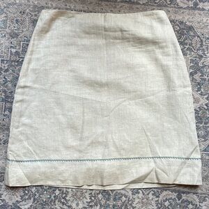 Saks Linen Skirt tan size 12